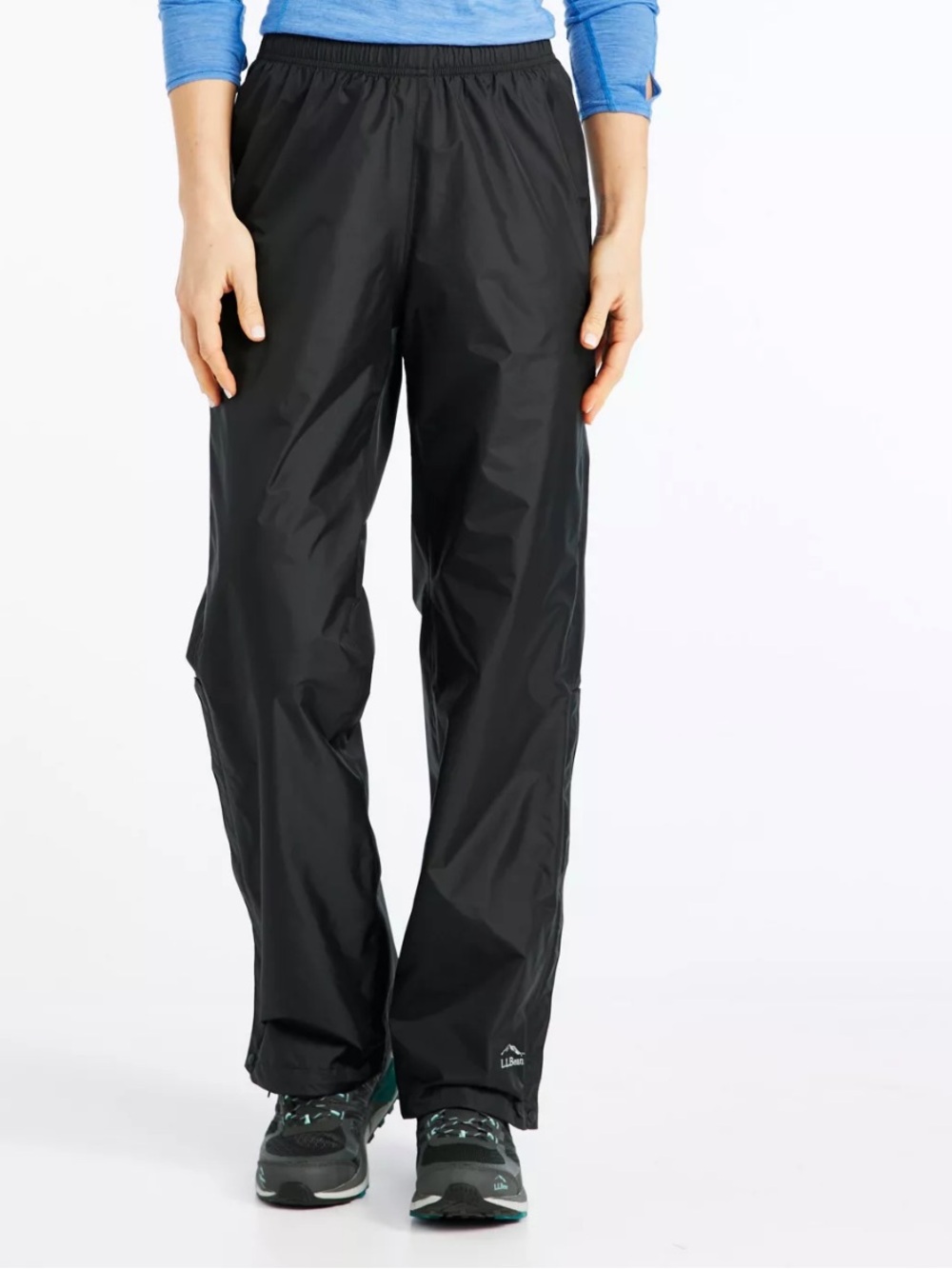 L L Bean black rain pants size L